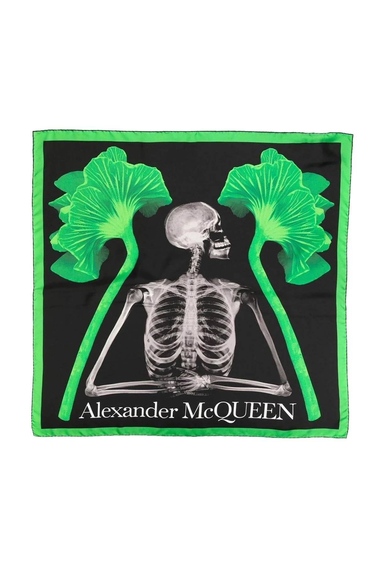 Alexander mcqueen 'mushroom skeleton' headscarf