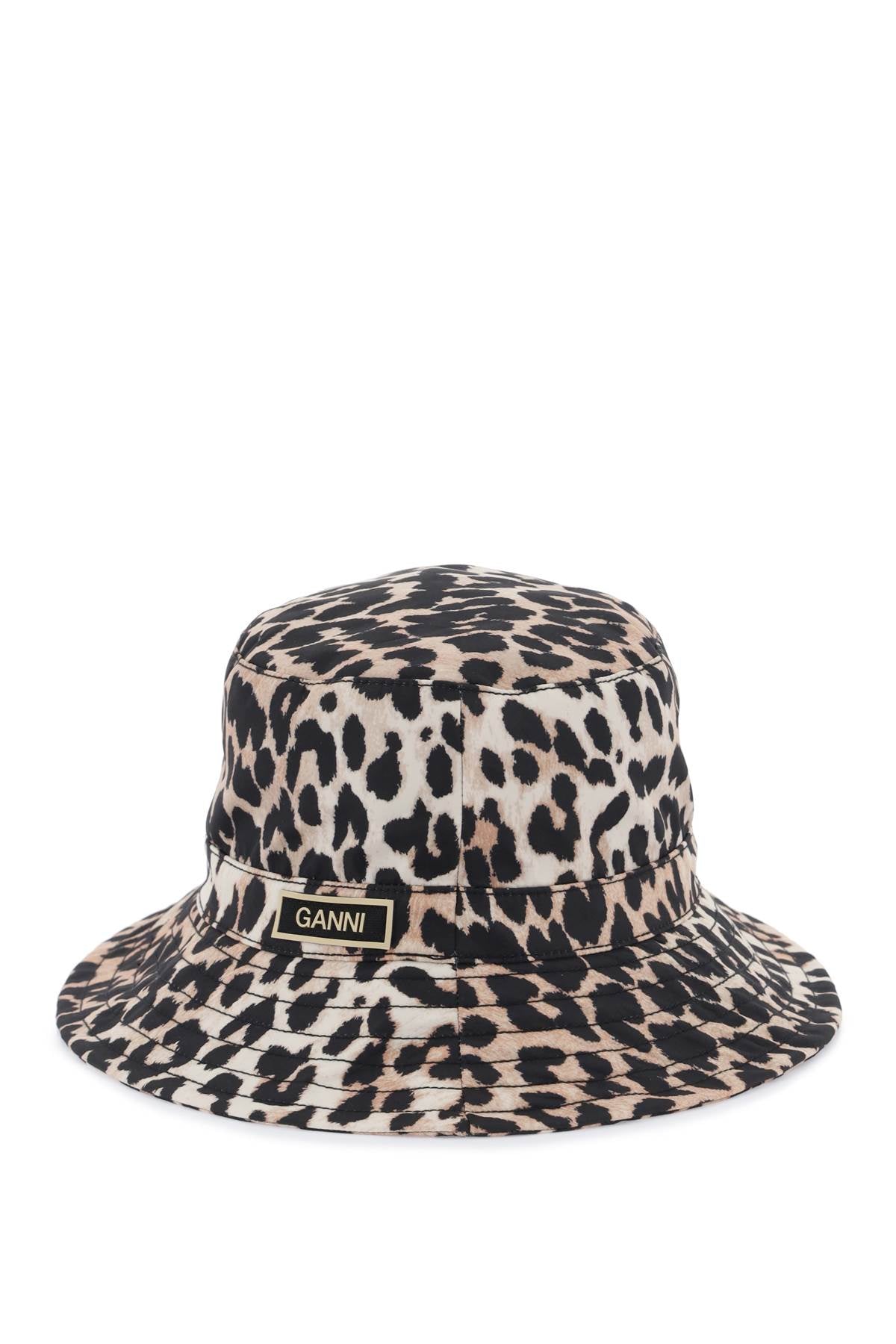 Ganni animal print bucket hat