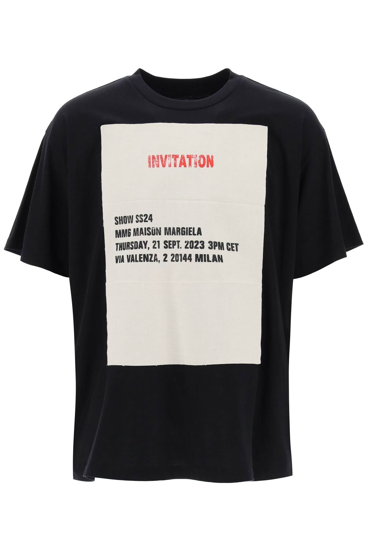 Mm6 maison margiela invitation print t-shirt with